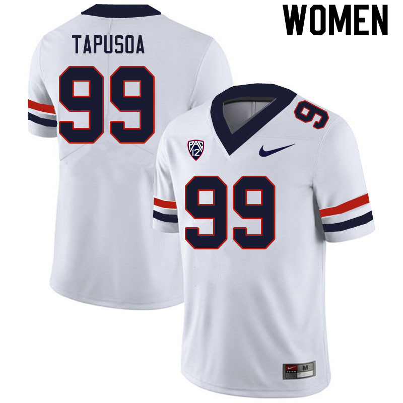 Women #99 Myles Tapusoa Arizona Wildcats College Football Jerseys Sale-White